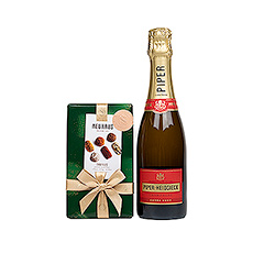 Célébrez Noël en beauté cette année avec du champagne français et des truffes en chocolat belge.