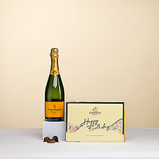 Godiva Happy Birthday Giftbox & Veuve Clicquot