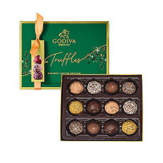 Godiva Christmas Truffles Giftbox, 12 Pieces
