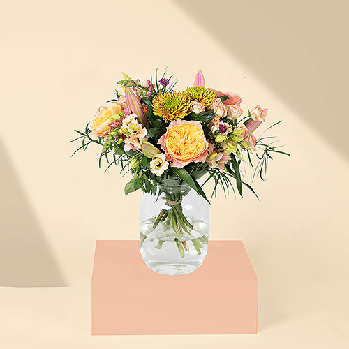 Bouquet Mélange Saumon & Rose Medium