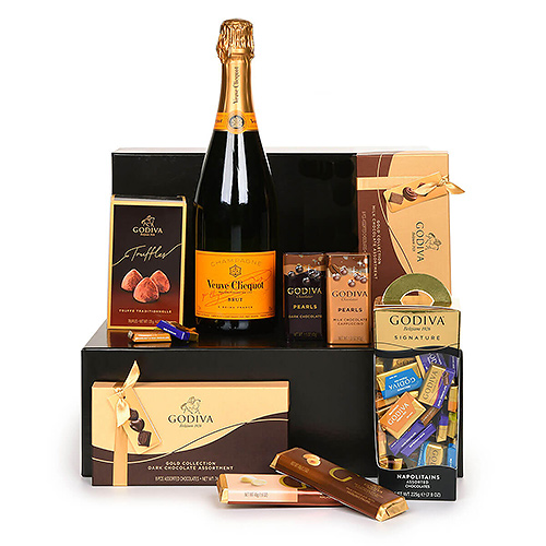 Godiva Chocolates Deluxe gift with Veuve Clicquot