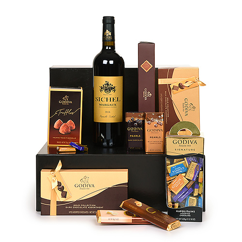 Godiva Chocolates Deluxe gift with Bordeaux Margaux