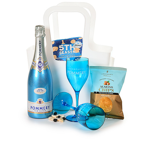 Pommery Ice champagne with glasses & appetisers