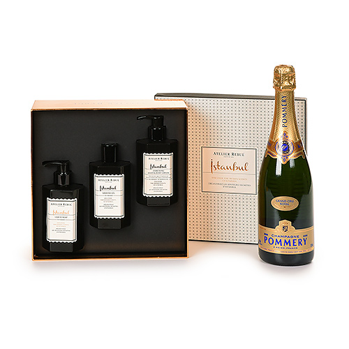 Atelier Rebul 1895 gift box & Pommery Grand Cru champagne