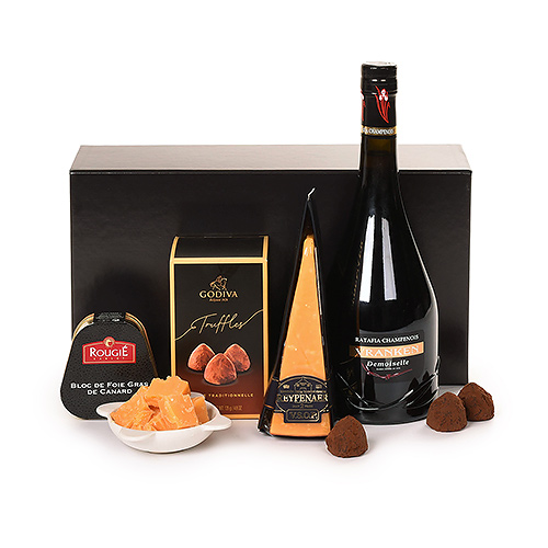 Vranken Ratafia Champenois, foie gras, cheese & truffles