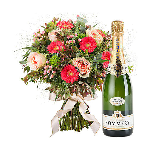 Seasonal Bouquet & Champagne Pommery Blanc De Blancs