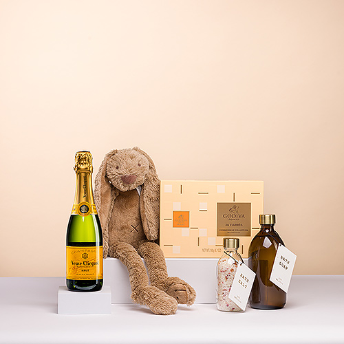 Mom & Baby Me Time Gift with Godiva & Veuve Cliquot