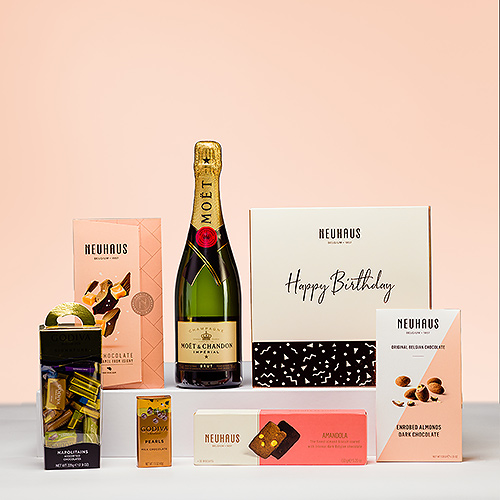 Premium Chocolates & Moët Happy Birthday Gift Box