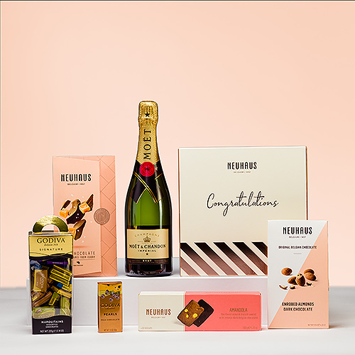 Premium Chocolates & Moët Congratulations Gift Box