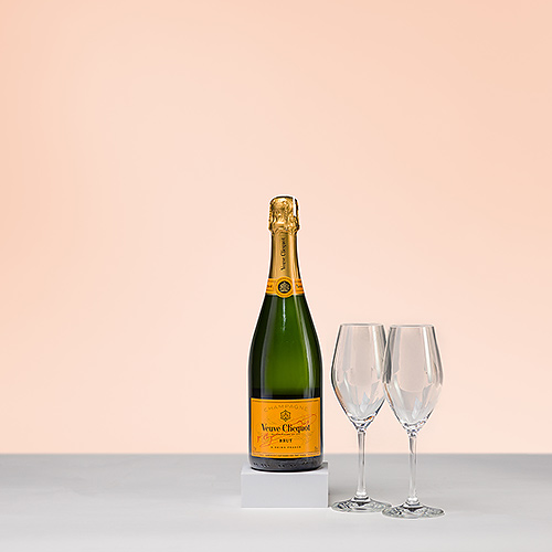 Champagne Veuve Clicquot & 2 Verres