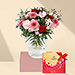 Pink & Red Bouquet Medium & Godiva Chocolates With Love [01]