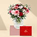 Pink & Red Bouquet & Godiva Chocolate Velvet Giftbox [01]