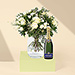 White Roses Bouquet Medium + Pommery [01]