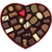 Corné Port-Royal Boîte Coeur en Cuir Rouge Garnie, 440 g, 30 chocolats [02]