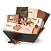 Neuhaus Leather Cognac Gift Basket with Hot Chocolate [01]