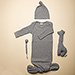 Ensemble Nouveau-né Muchie Baby Gris avec Trixie Giraffe [01]