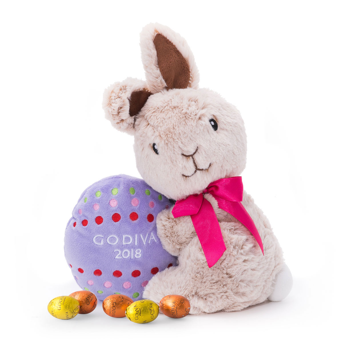 Godiva Lapin En Peluche Avec Oeufs De Paques Cadofrance